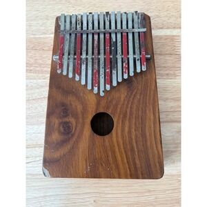 Vintage Wooden Kalimba Thumb Piano 15 Key Mbira African Musical Instrument
